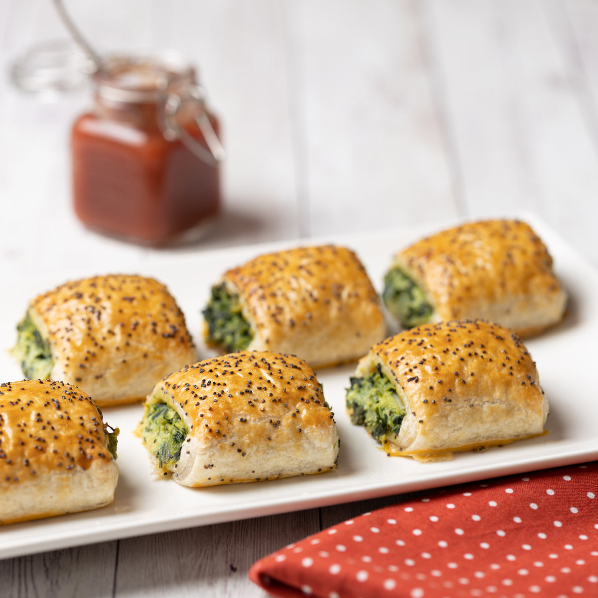 Party Spinach &amp; Ricotta Rolls (vegetarian)