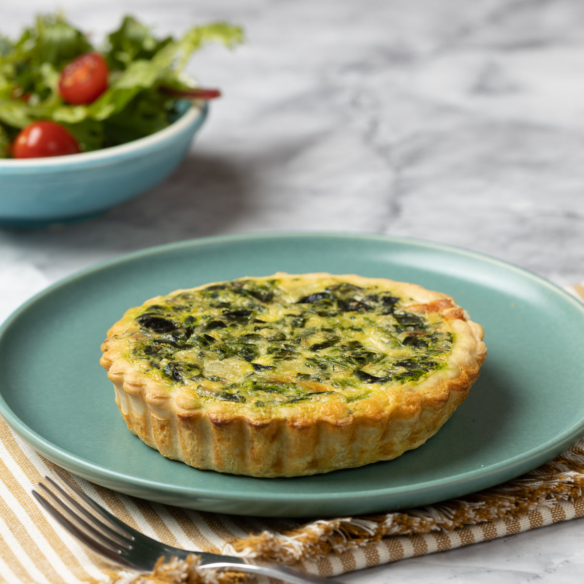 Spinach &amp; Cheese Quiche (vegetarian)