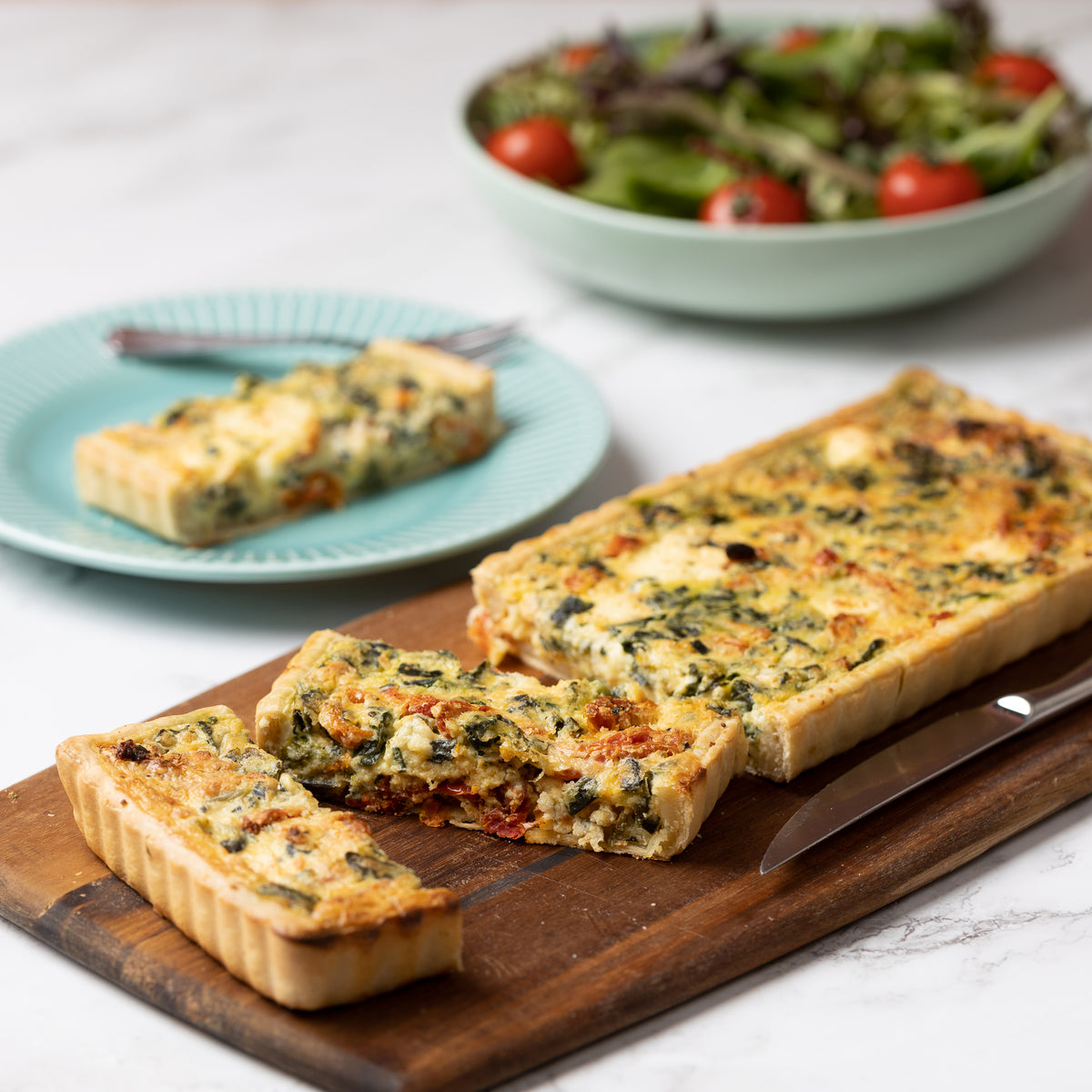 Spinach, Sundried Tomato &amp; Feta Tart (vegetarian)